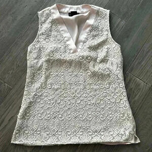 Donna Karan | Floral lace light  pink top